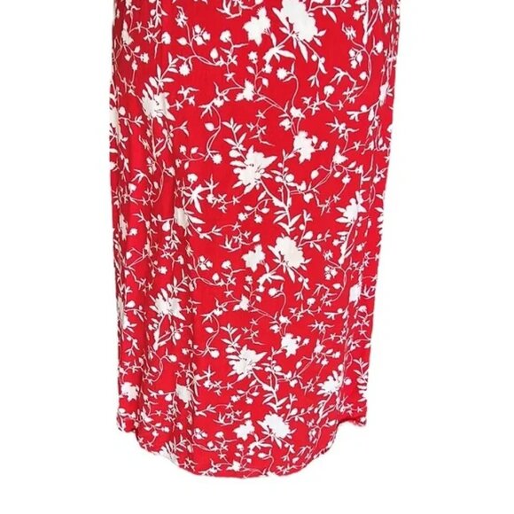 Aritzia Wilfred Lealia Midi Dress, Goji Berry & White Floral, Size 4 - Picture 11 of 13